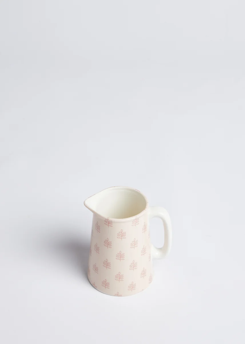 Recyclable Foxford Pink Fern Half Pint Jug Traditional