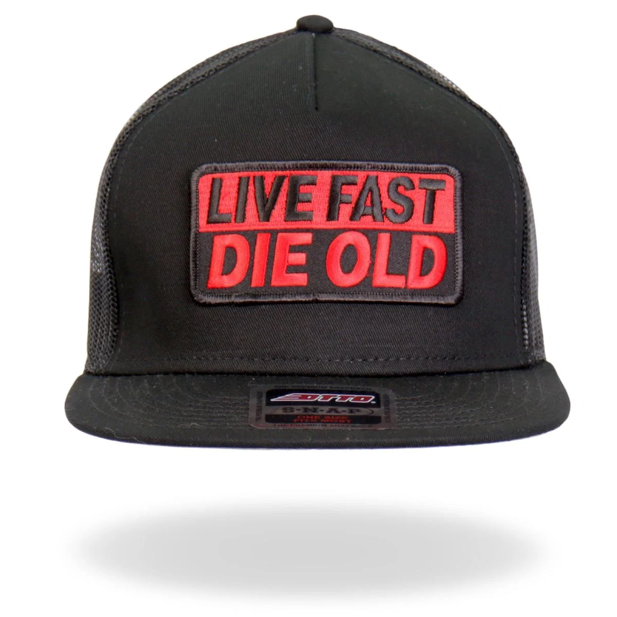 Modern Hot Leathers GSH2022 Live Fast Die Old Snapback Breathable