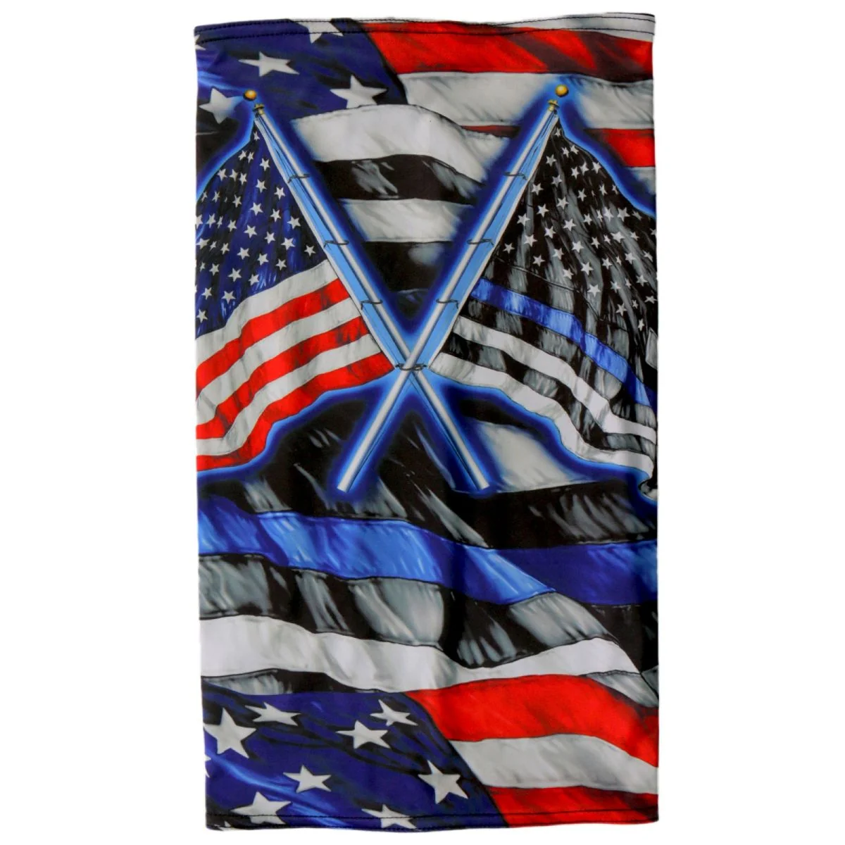 Reliable Hot Leathers HWN2031 Blue Line Flag Neck Gaiter Prestigious