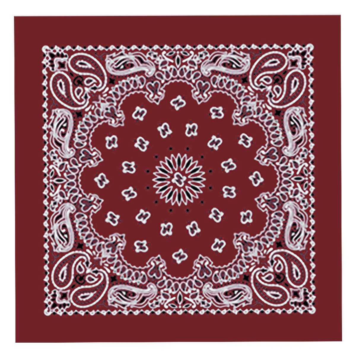 Sophisticated Hot Leathers BAP1011 Classic Burgundy Paisley Bandana