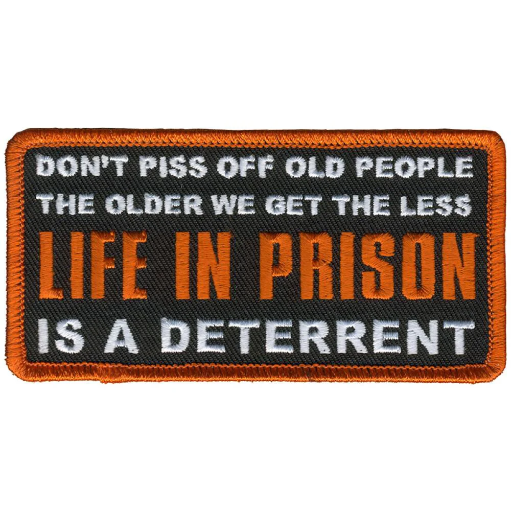 Specialty Hot Leathers PPL9790 Do Not Piss Off Old People 4 x 2 Patch Sustainable