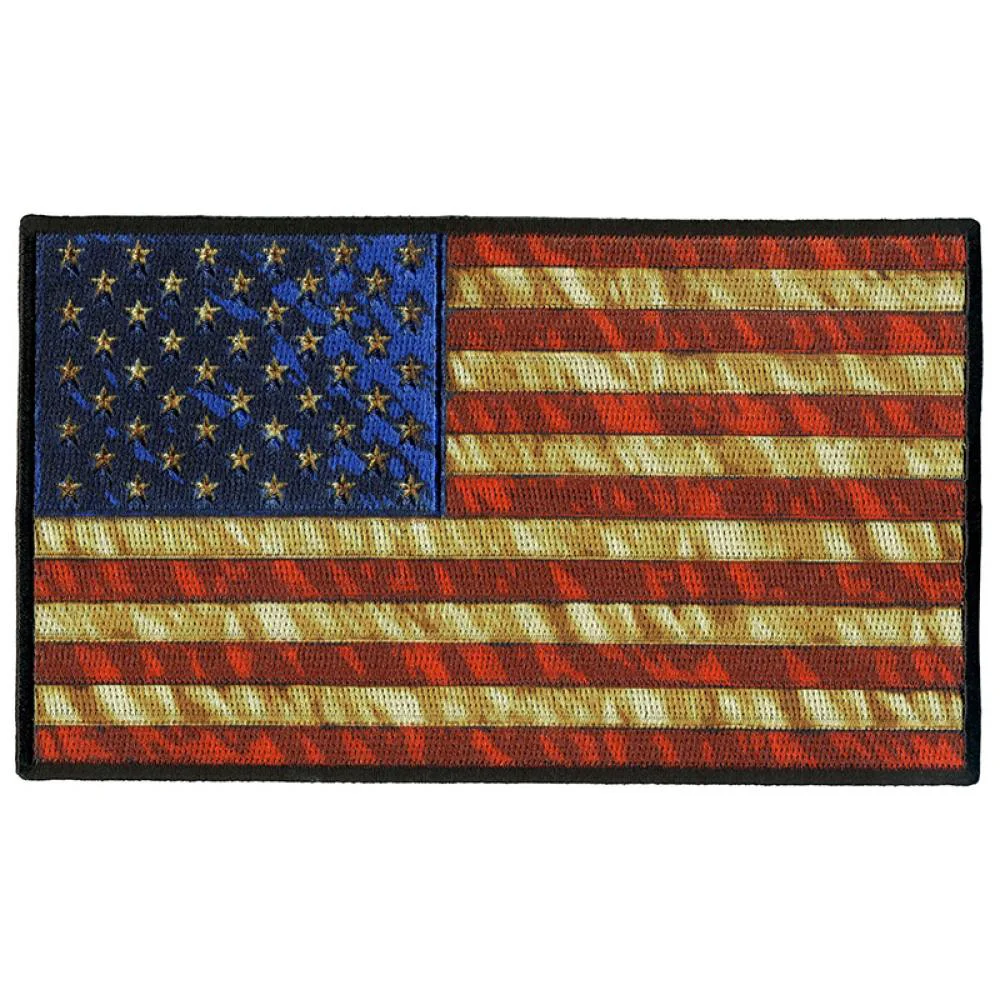 Sophisticated Hot Leathers PPQ1273 Vintage American Flag 10 Patch Quality