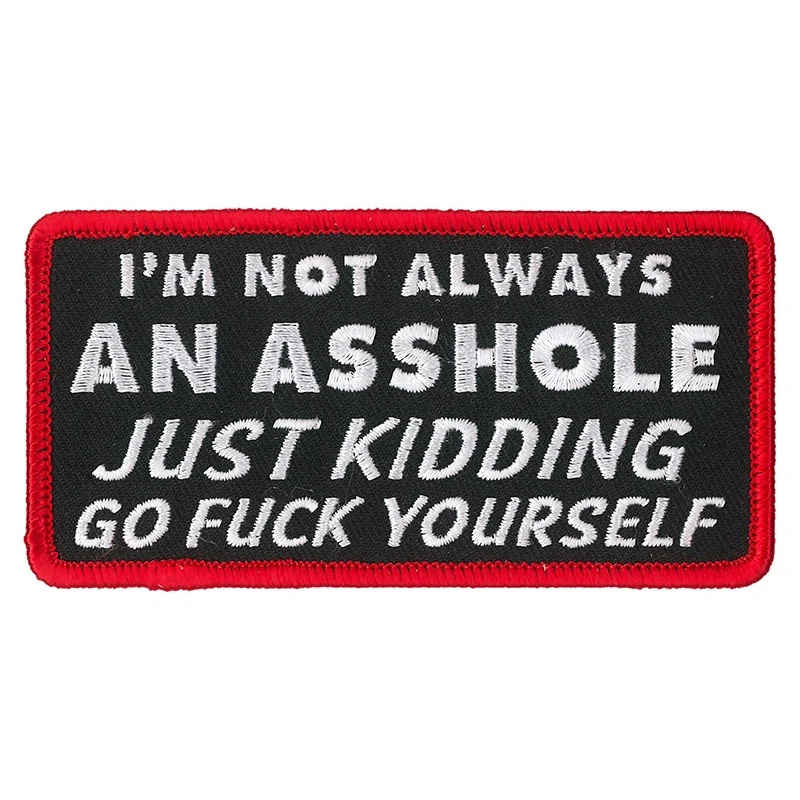 Environmentally Friendly Hot Leathers PPL9826 I’m Not An Asshole 4 x 2 Patch Durable