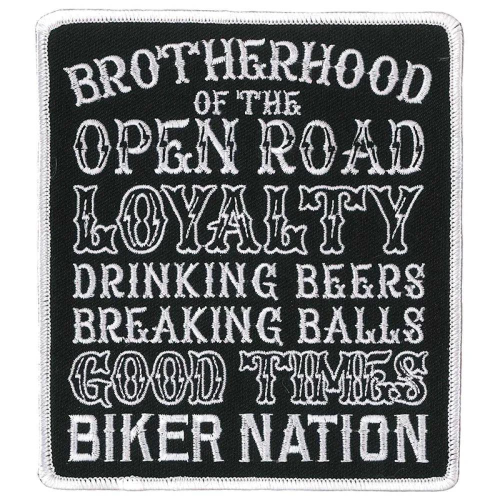 Classic Hot Leathers PPQ1443 Brotherhood Road 5 Patch Contemporary
