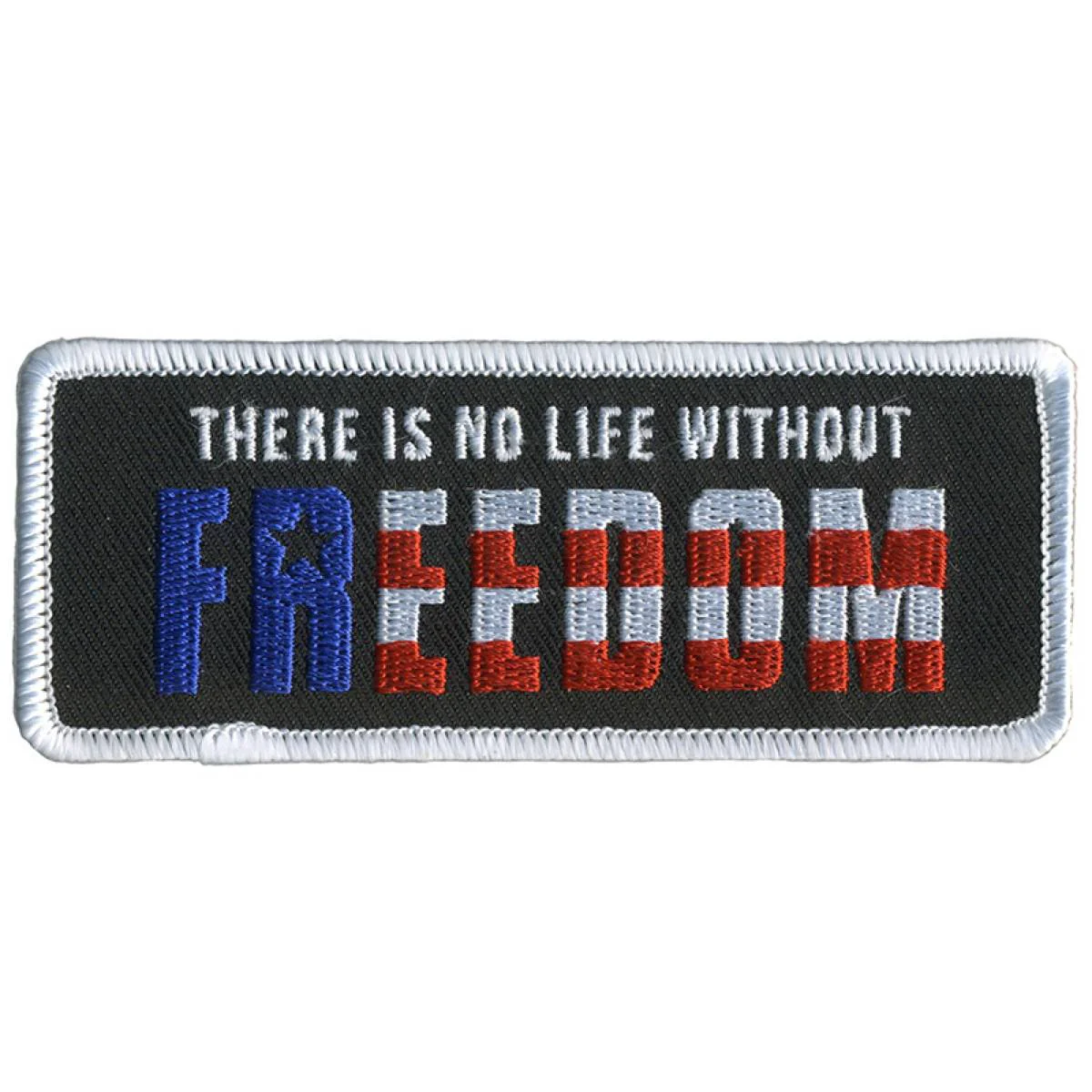 Certified Hot Leathers PPL9789 No Life Without dom 4 x 2 Patch Practical