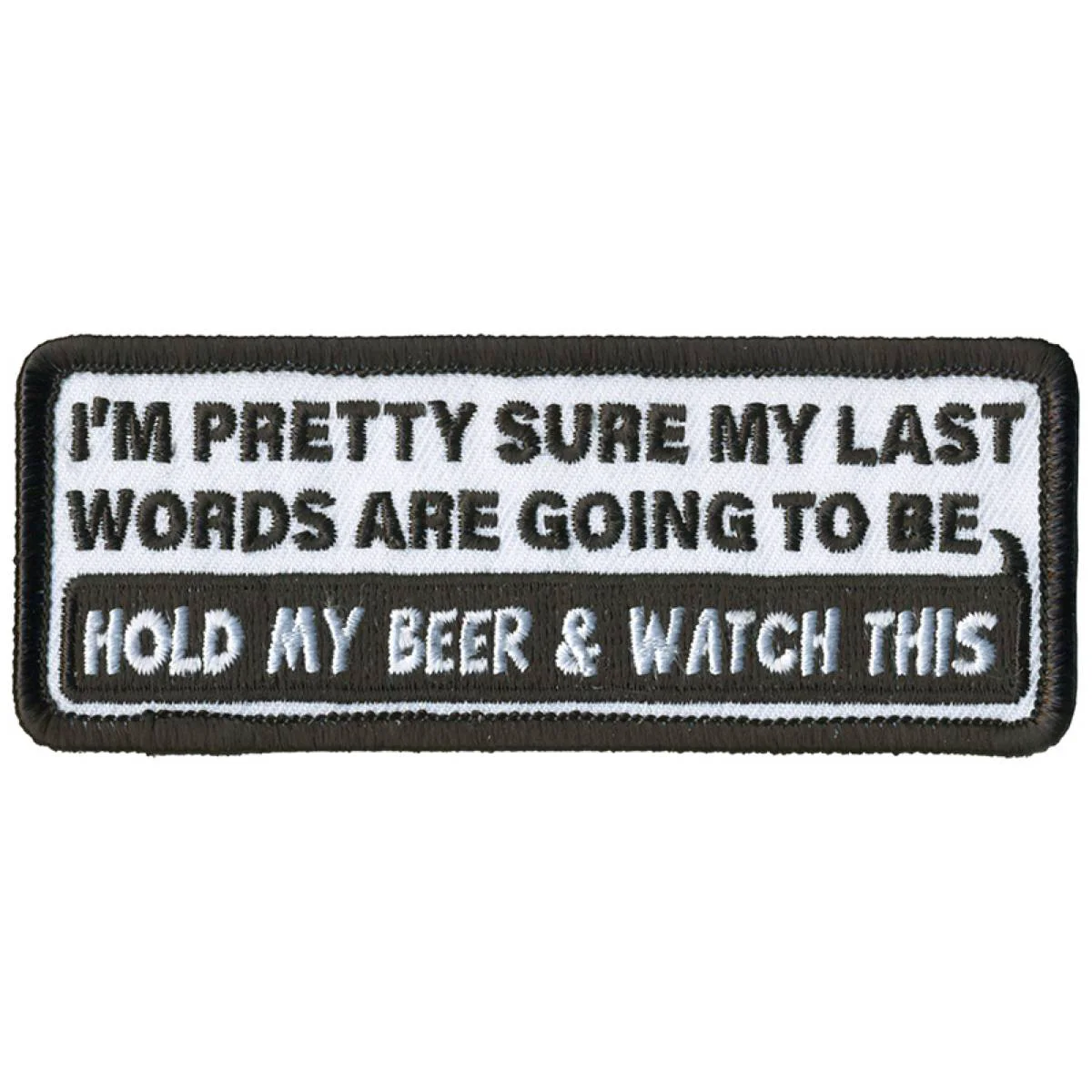 Trendy Hot Leathers PPL9786 My Last Words 4 x 2 Patch Fast