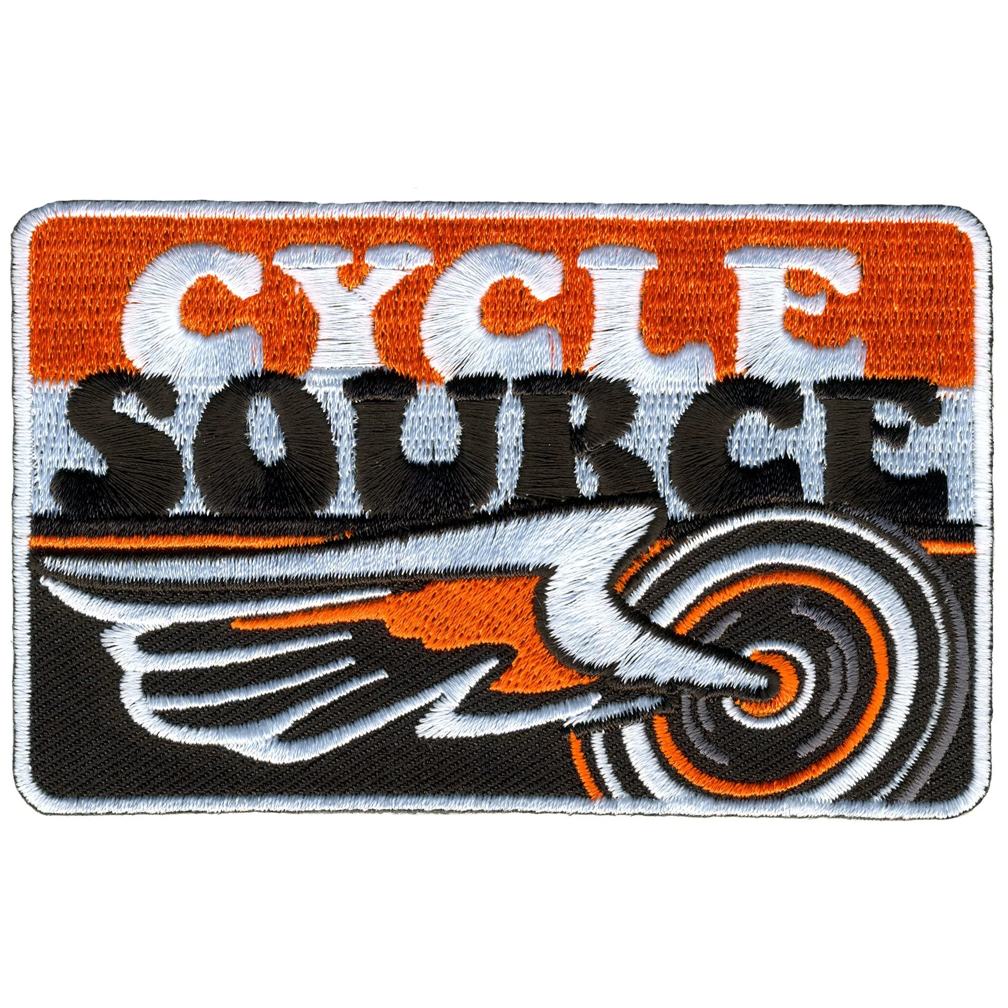 Specialty Hot Leathers CYA1002 Cycle Source Magazine Stripes Logo Patch Versatile