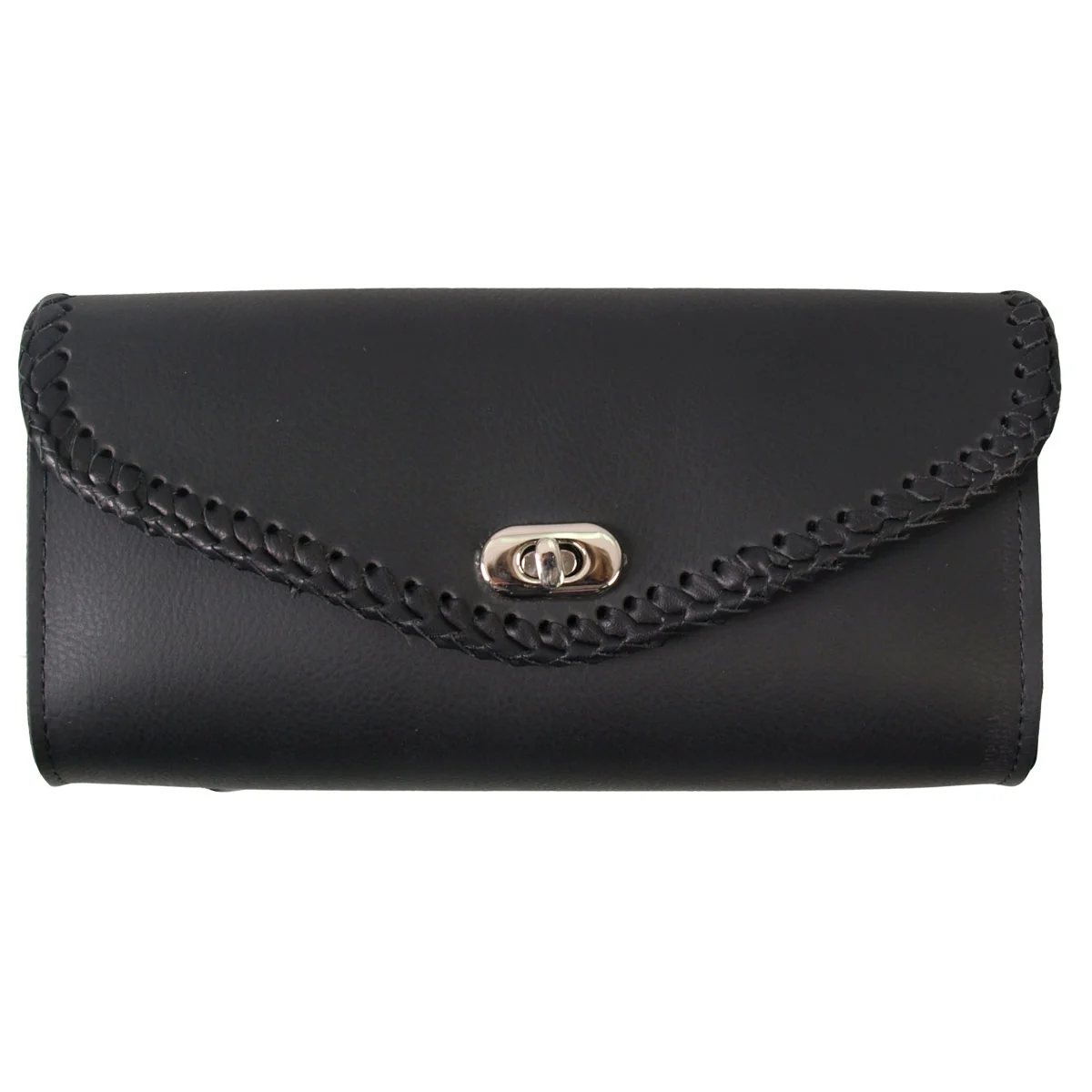 Smart Hot Leathers WDA1003 PVC Medium Windshield Bag with Laced Detail 10X5X3 Consistent