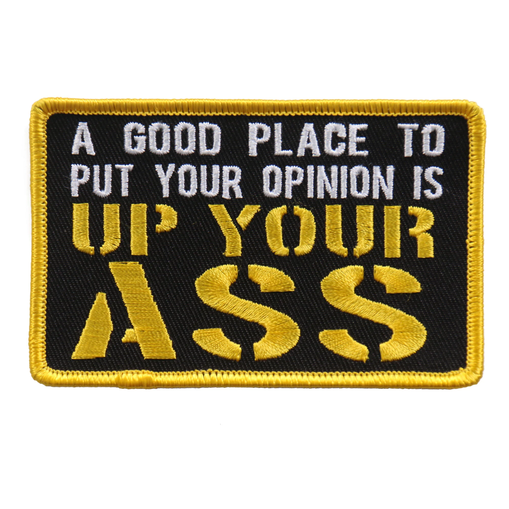 Reliable Hot Leathers PPL9604 Up Your Ass 4 x 3 Patch Consistent