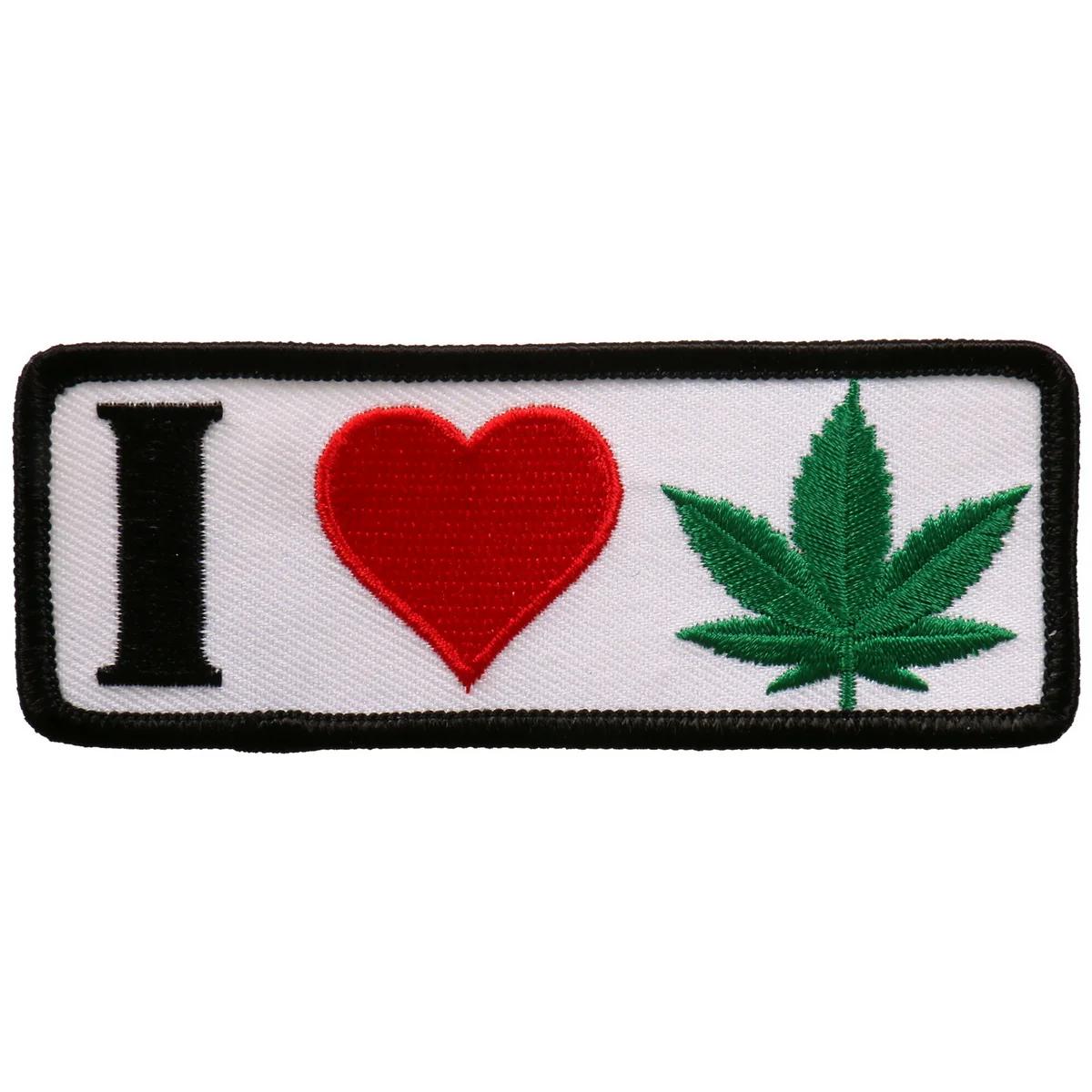 Next-Generation Hot Leathers PPL9684 I Heart Weed 4 x2 Patch Recyclable