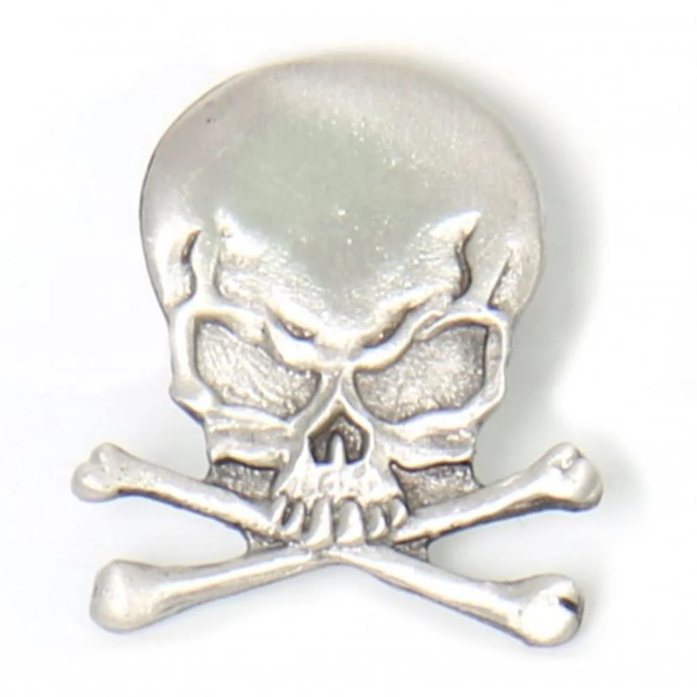 Dependable Hot Leathers PNA1012 Skull and Cross Bones Pin Modern