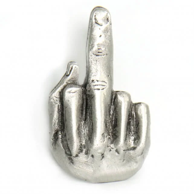 Contemporary Hot Leathers PNA1128 Middle Finger Pin Enhanced