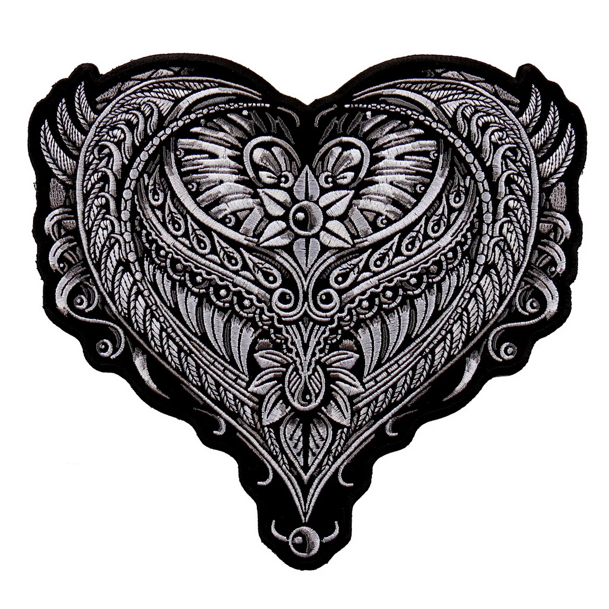 Breathable Hot Leathers PPA9208 Ornate Heart 8 x8 Patch Minimalist