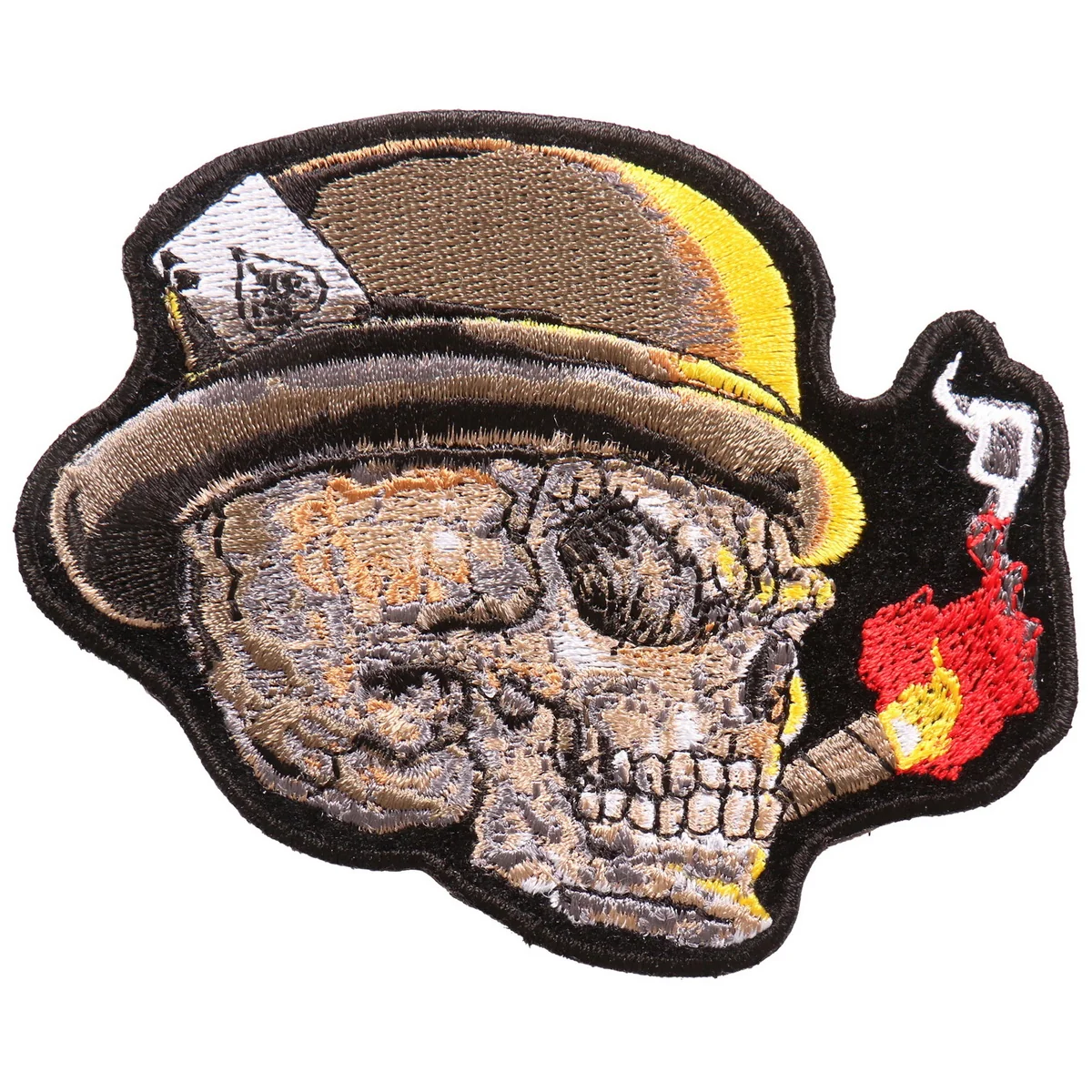 Verified Hot Leathers PPA9723 Cigar Skull 4 x3 Patch First-Class