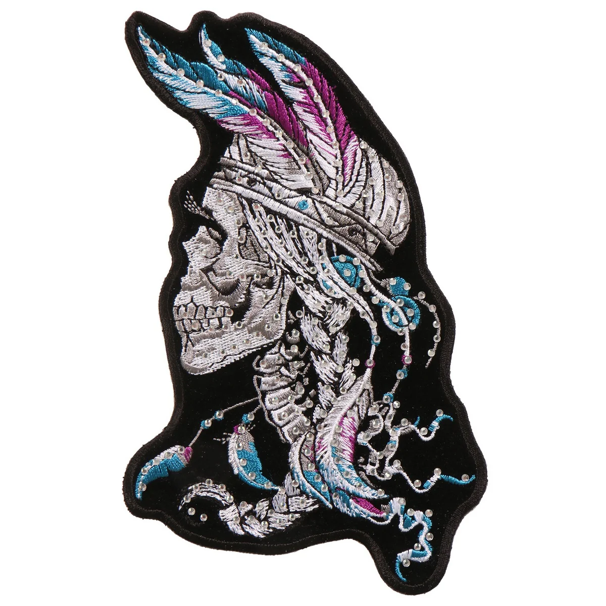 Certified Hot Leathers PPA9686 Stones Indian Skull 4 x7 Patch Versatile