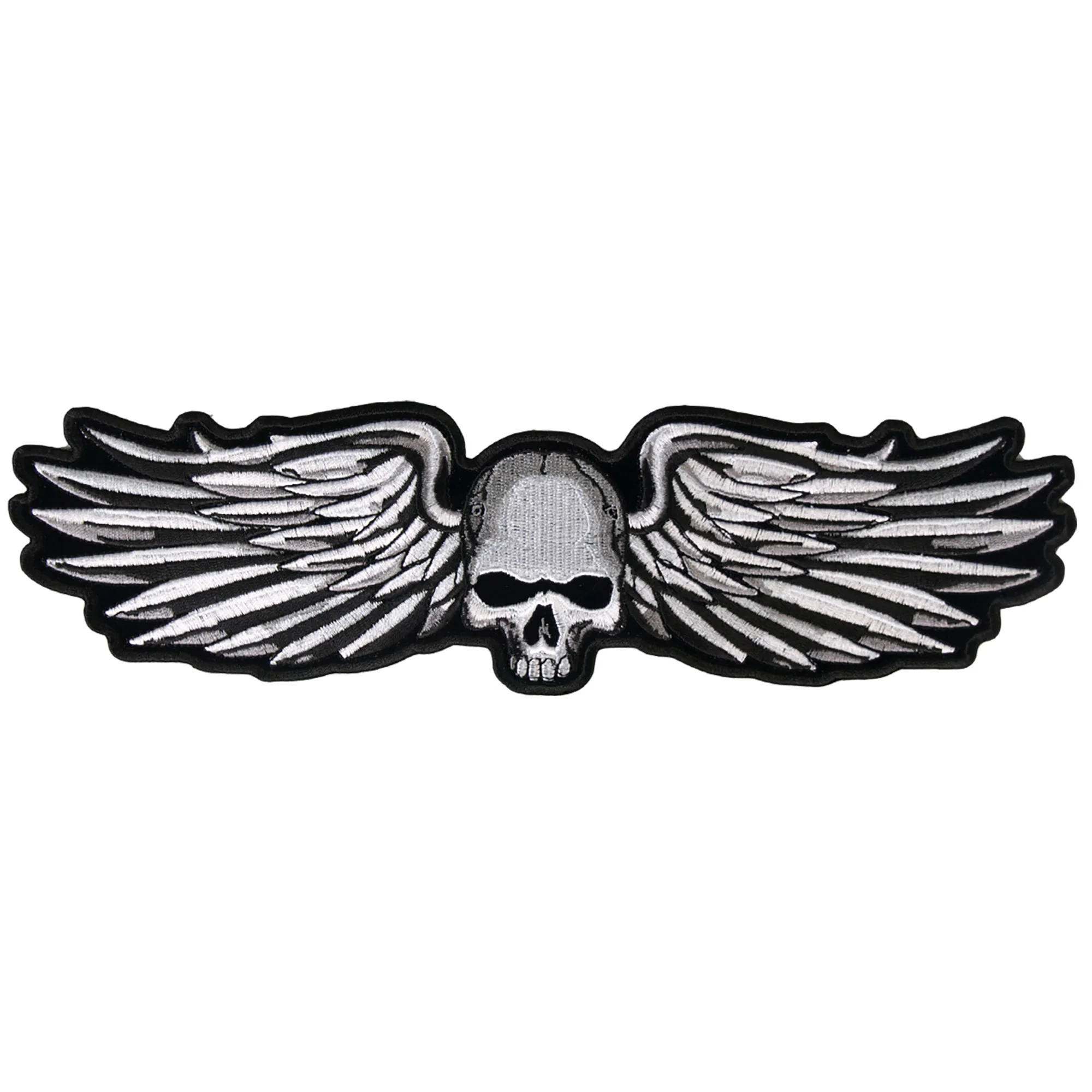 Secure Hot Leathers PPA6810 Metal Wings 5 x 2 Patch Luxury