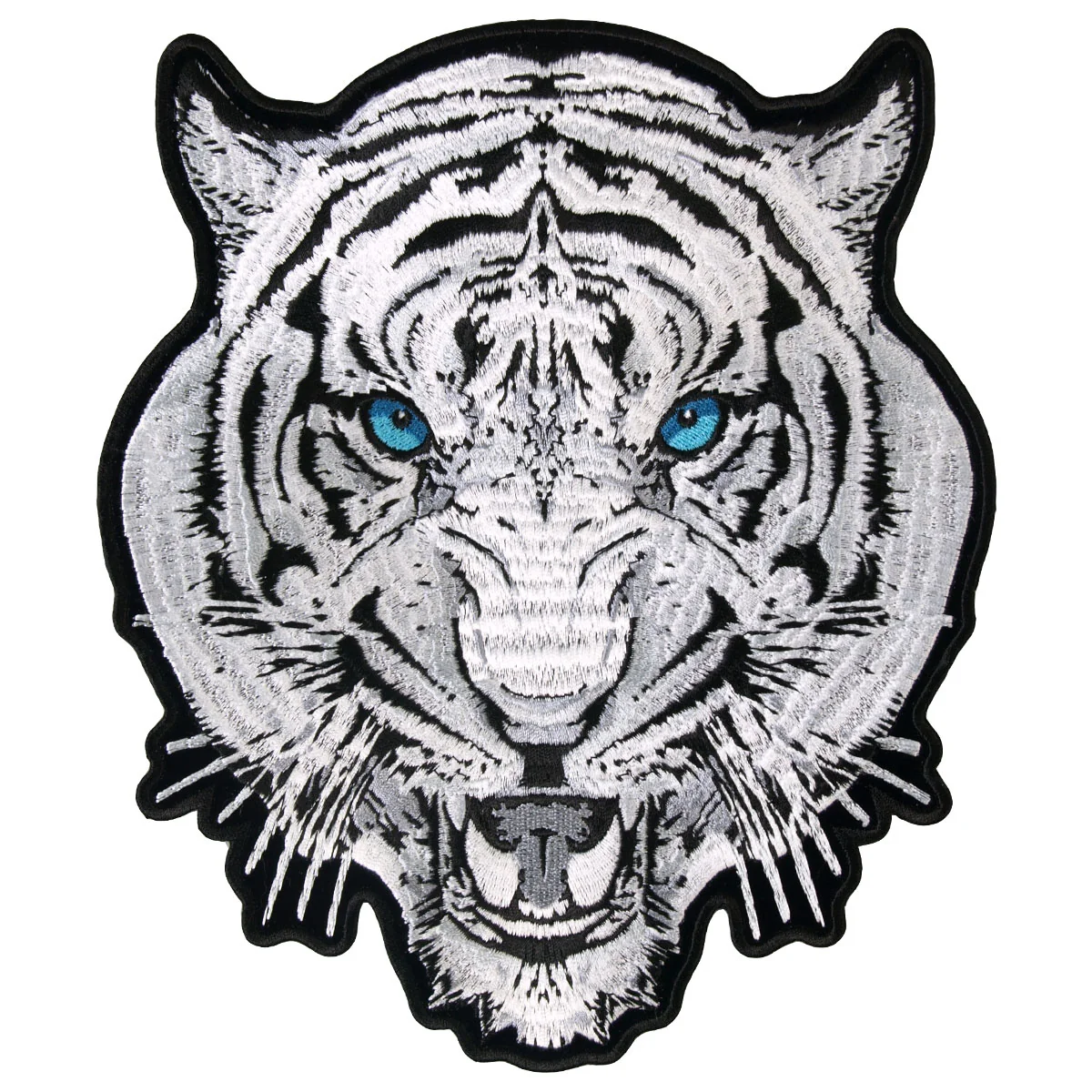 Detailed Hot Leathers PPA6917 White Tiger 8 x 9 Patch Selected