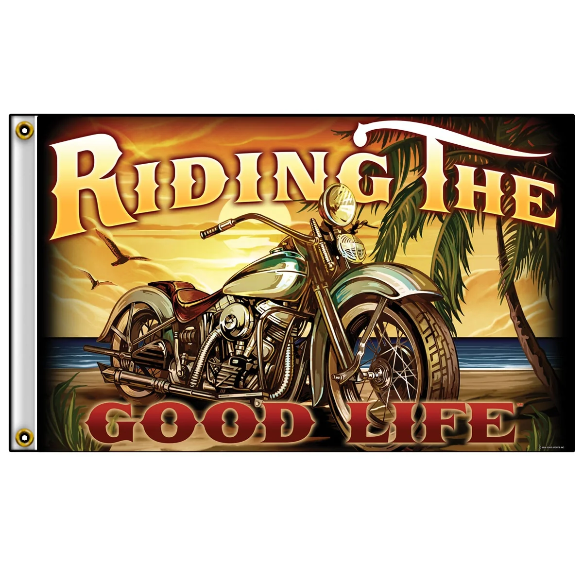 Casual Hot Leathers FGA1070 Riding the Good Life Flag Minimalist