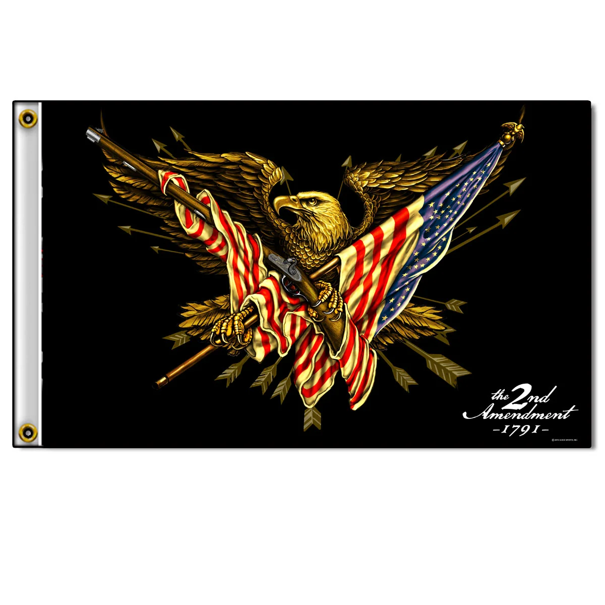 Responsible Hot Leathers FGA1058 2nd Amendment Eagle Flag Superior