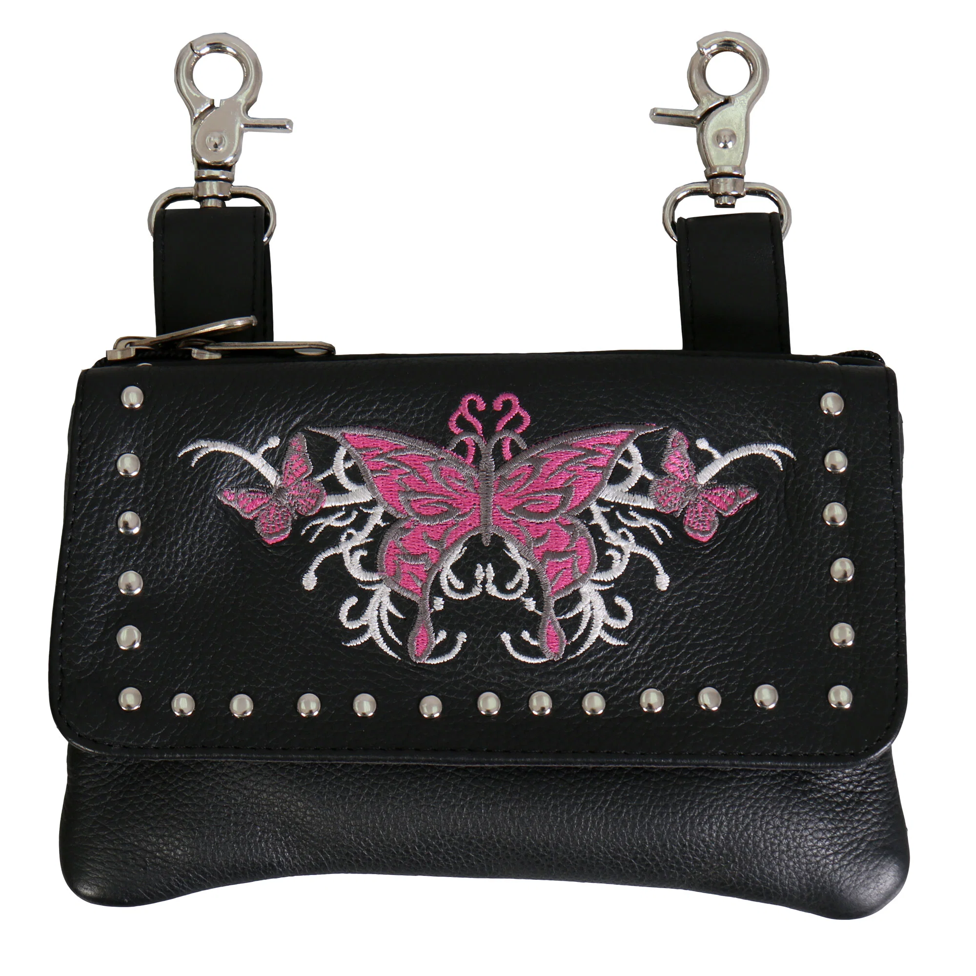 Efficient Hot Leathers CPE2007 Clip Pouch Pink Butterfly-8 X5 X1 Flexible