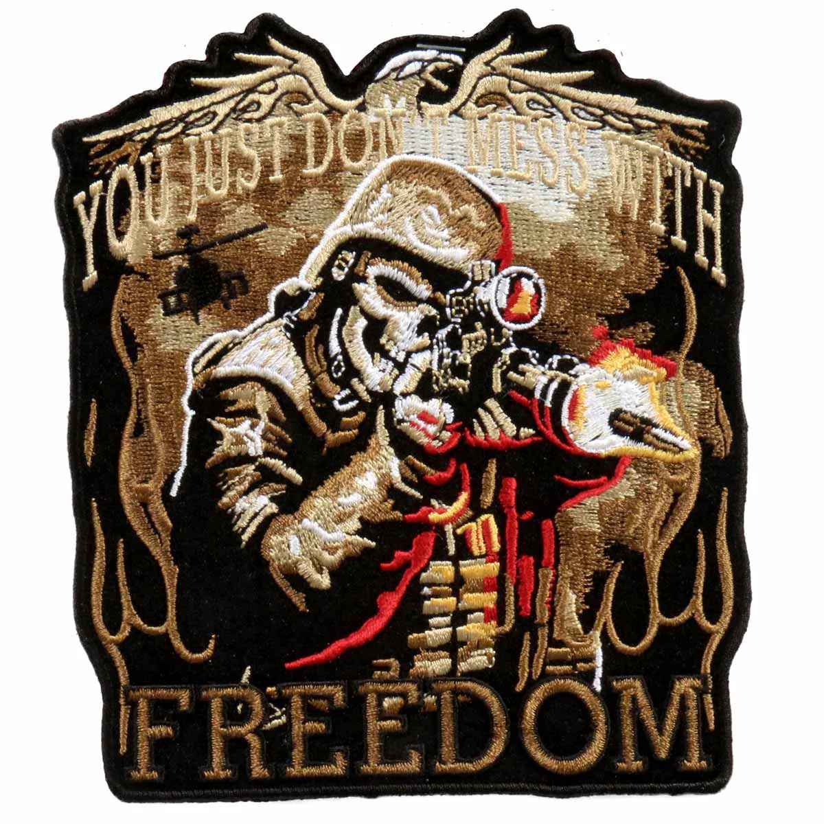 Easy-to-Use Hot Leathers 5 x 6 Skull Soldier Patch PPA6365 Trendy