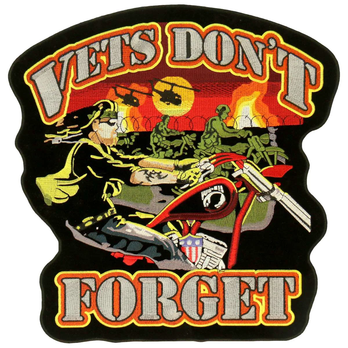 Sustainable Hot Leathers 11 x 12 Vets Don’t Forget Patch PPA2767 Smooth