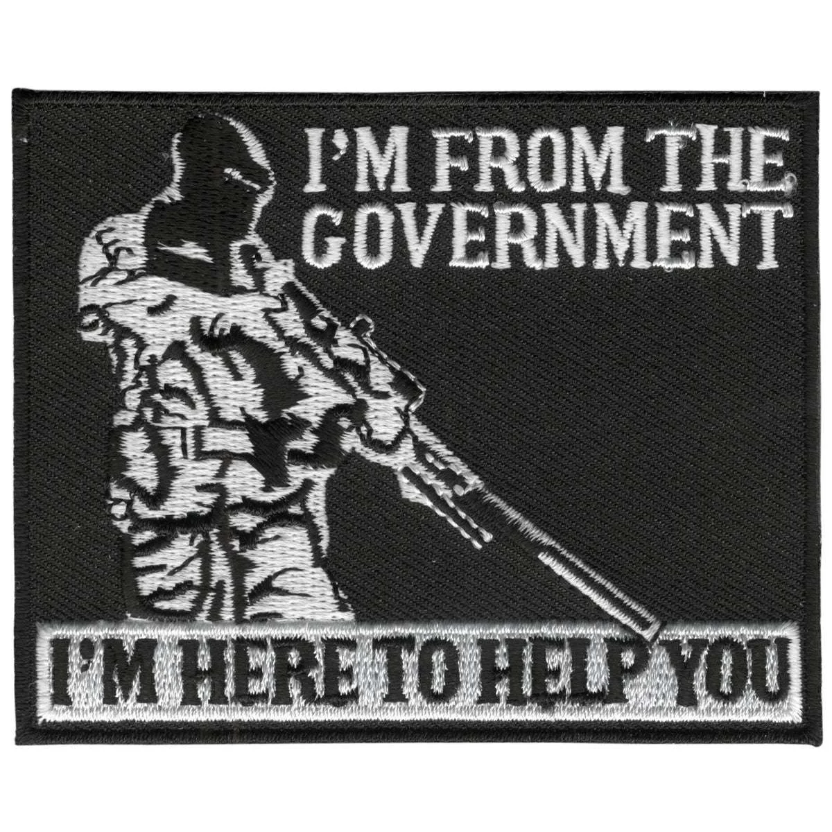 Safe Hot Leathers Patch Im From The Gov PPL9081 Green