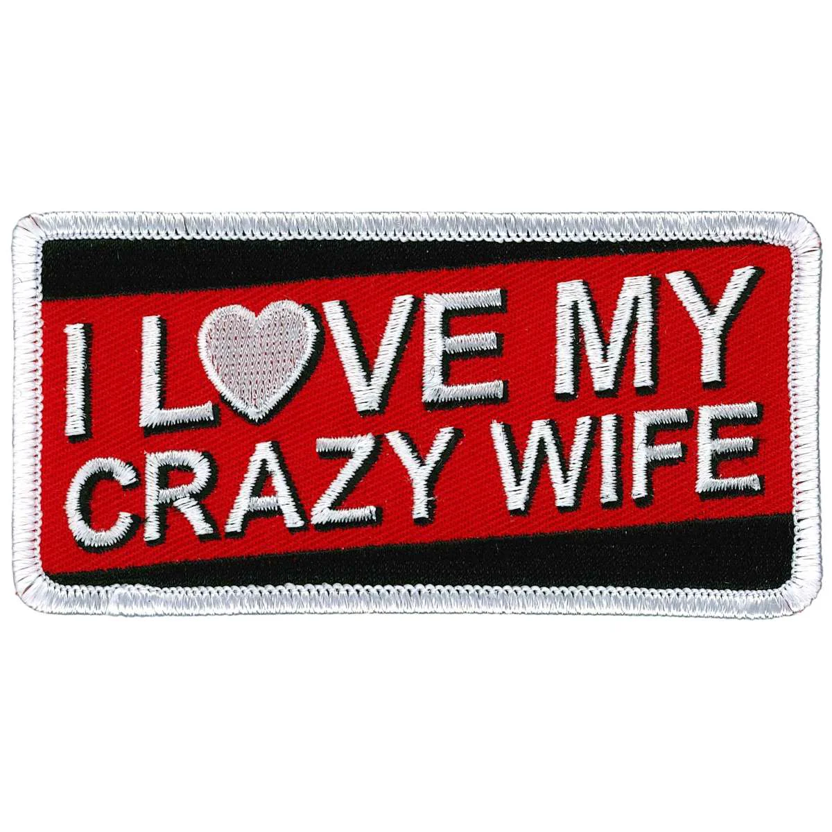 Innovative Hot Leathers I Love My Crazy Wife Patch PPL9920 Durable