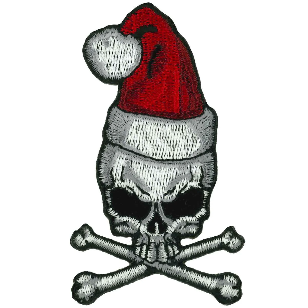 Comfortable Hot Leathers Santa Skull 3.25 Patch PPQ1570 Detailed
