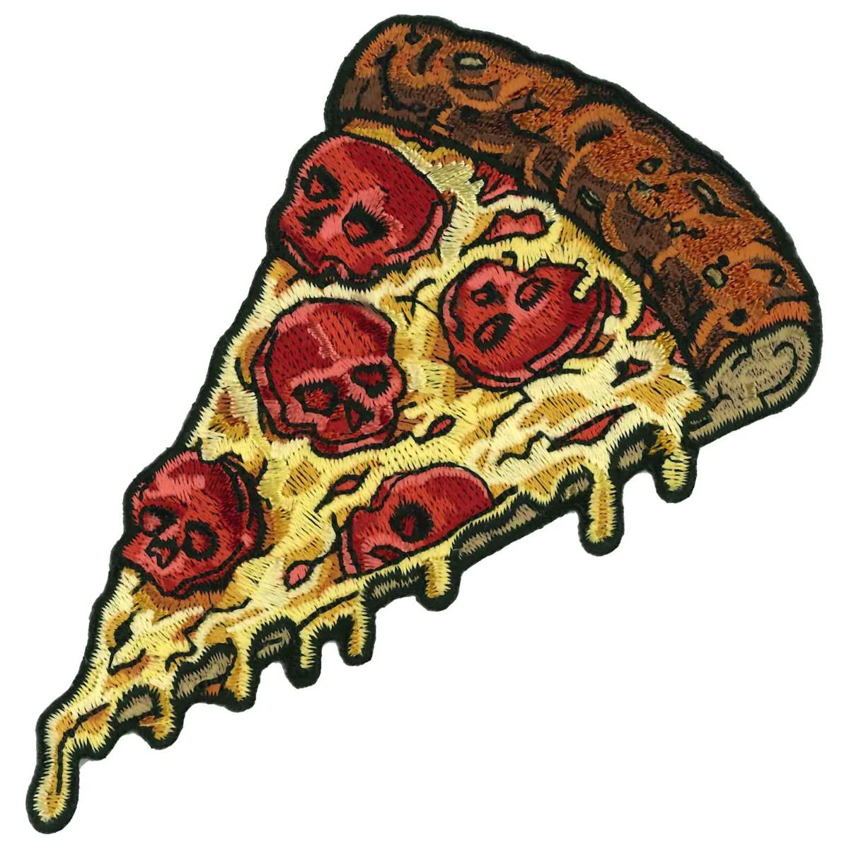 Exceptional Hot Leathers Pepperoni Skull Pizza Slice 4 Patch PPQ1974 Practical