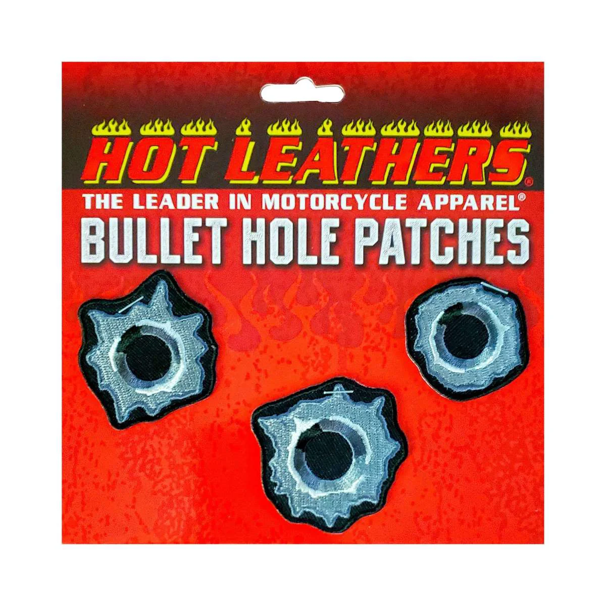 Elegant Hot Leathers 2 Bullet Hole Patches 3 Piece Set PPQ1354 Genuine