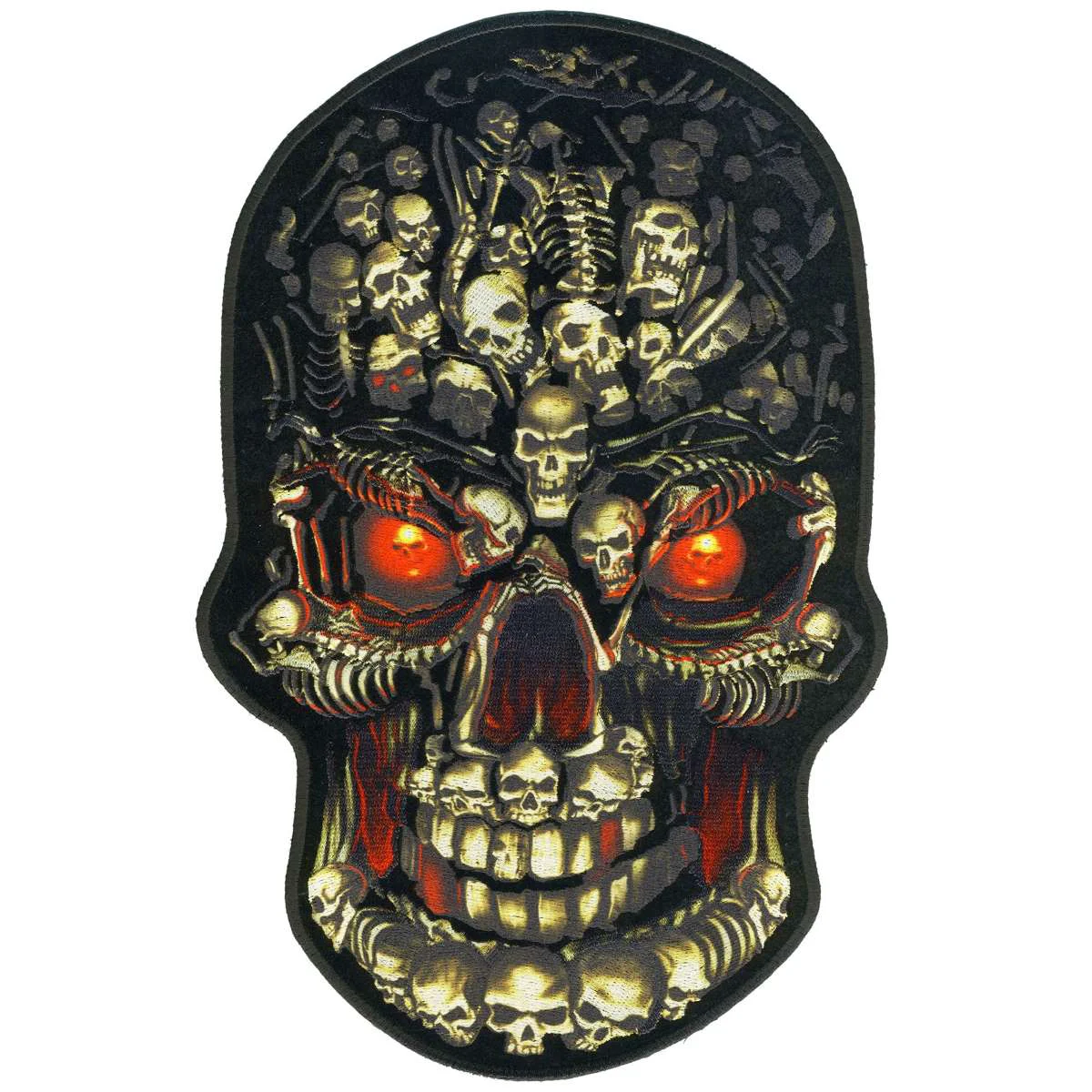Fashionable Hot Leathers Skulls Make Skull Patch 10.5 PPQ1259 Green