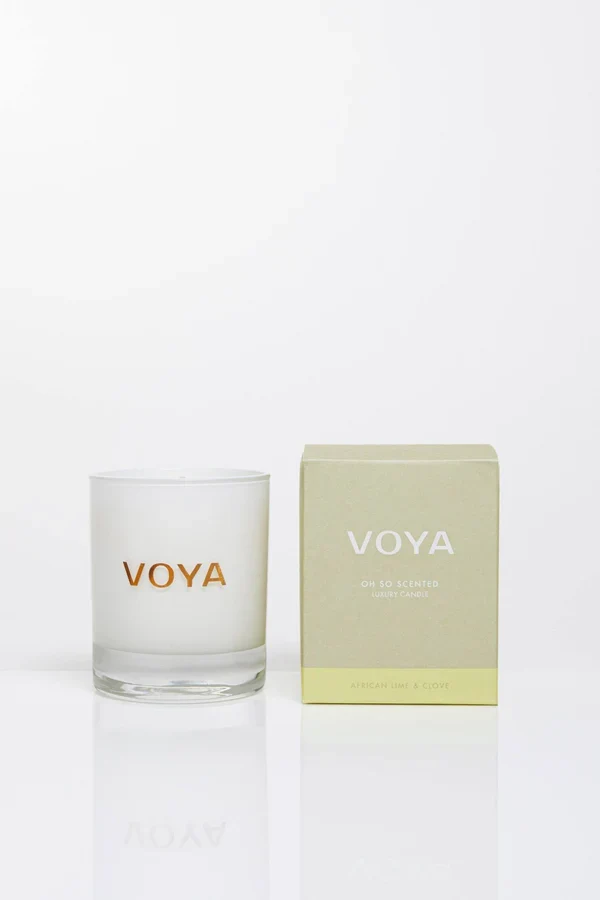 Stylish VOYA African Lime Clove Luxury Scented Candle Artisan