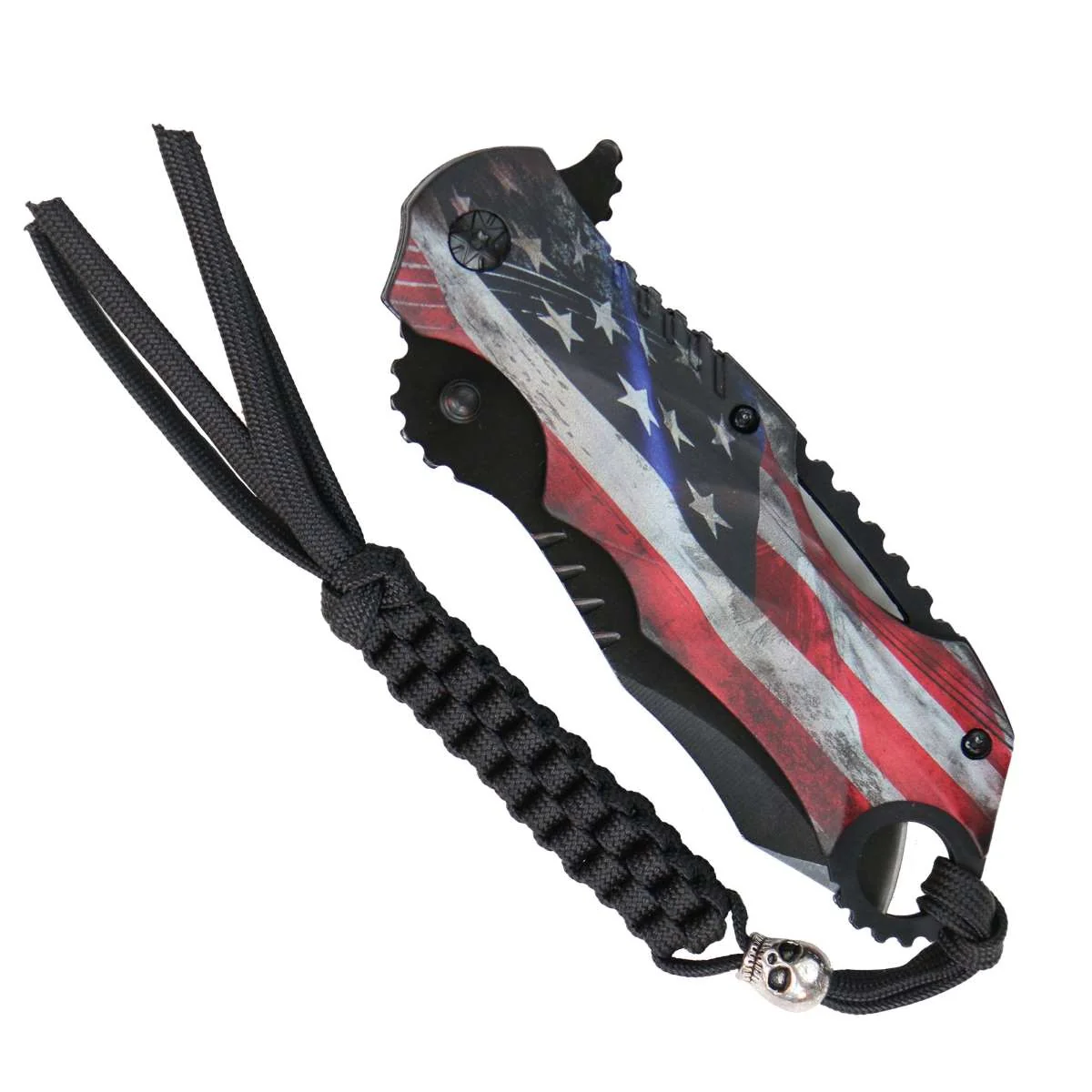 Breathable Hot Leathers US Flag w key Lanyard KNA1181 Soft