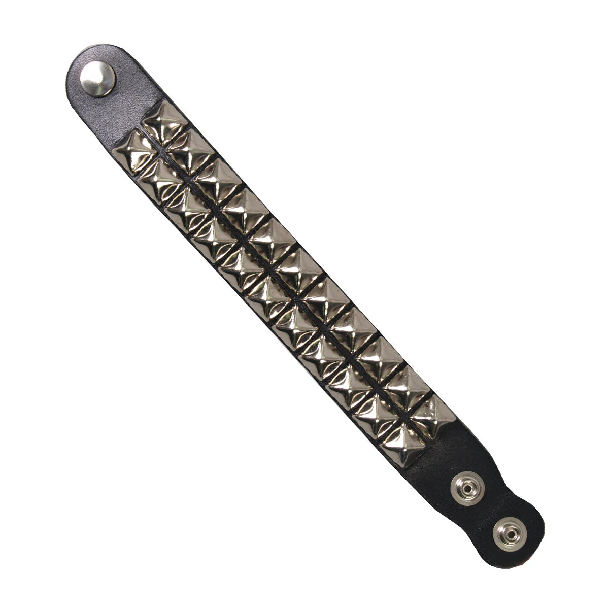 Next-Generation Hot Leathers Leather Wrist Band w Pyramid Studs WBA1002 Casual