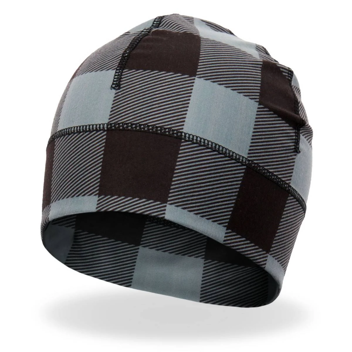 Environmentally Friendly Hot Leathers Grey Plaid Helmet Liner KHC4006 Elegant