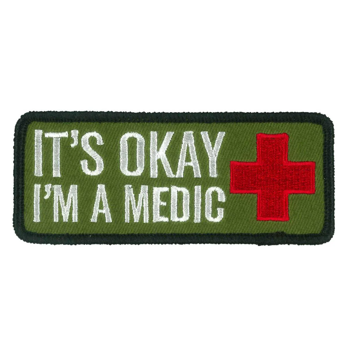 Stylish Hot Leathers Okay Medic 4 X 1.5 Embroidered Patch PPW1289 Green