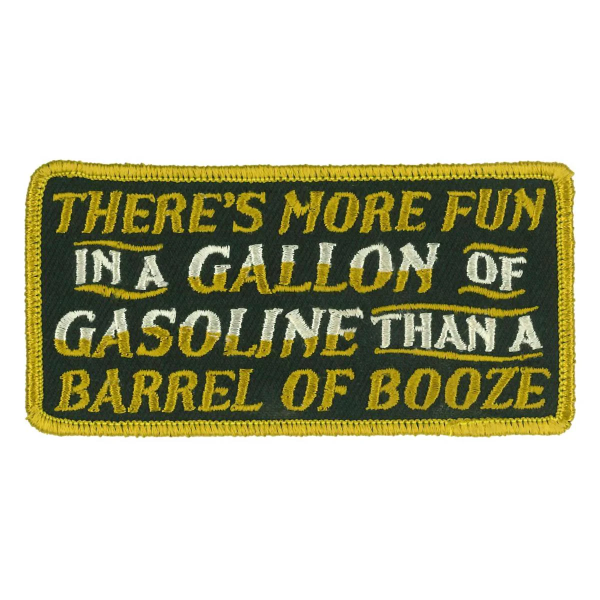 Reusable Hot Leathers Gallon Of Gasoline 4 X 2 Embroidered Patch PPW1173 Original