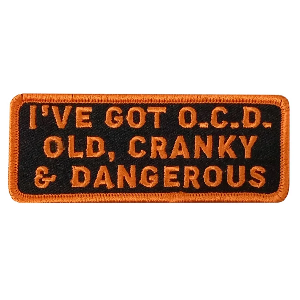 Versatile Hot Leathers Ocd 4 X 1.5 Embroidered Patch PPW1195 Green