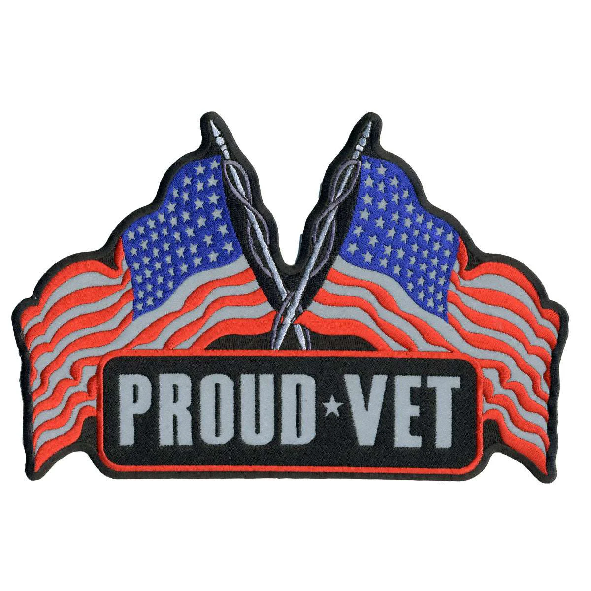 Next-Generation Hot Leathers Proud Vet Reflective 10 x 7 Patch PPB1118 Stylish