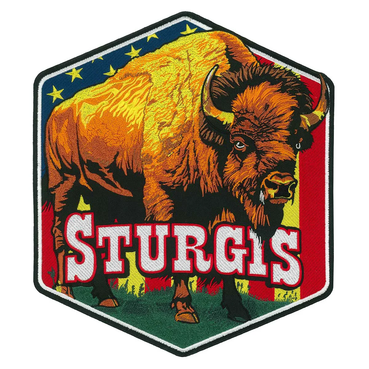 Artisan Hot Leathers Sturgis Bison Americana 10 Patch PPQ2679 Environmentally Friendly