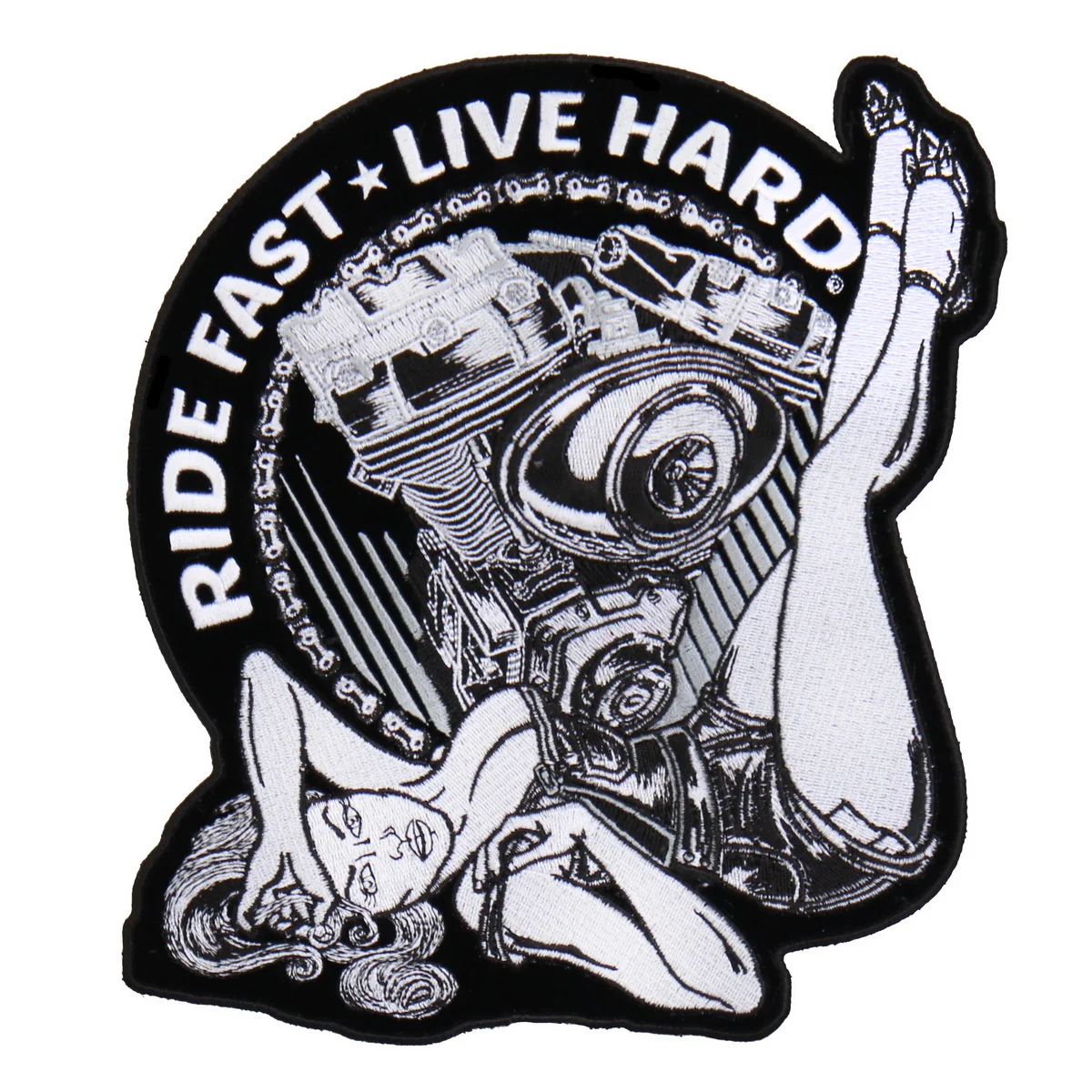 Contemporary Hot Leathers PPA7593 Motor Pin Up 4.5 x 4 Patch Responsible