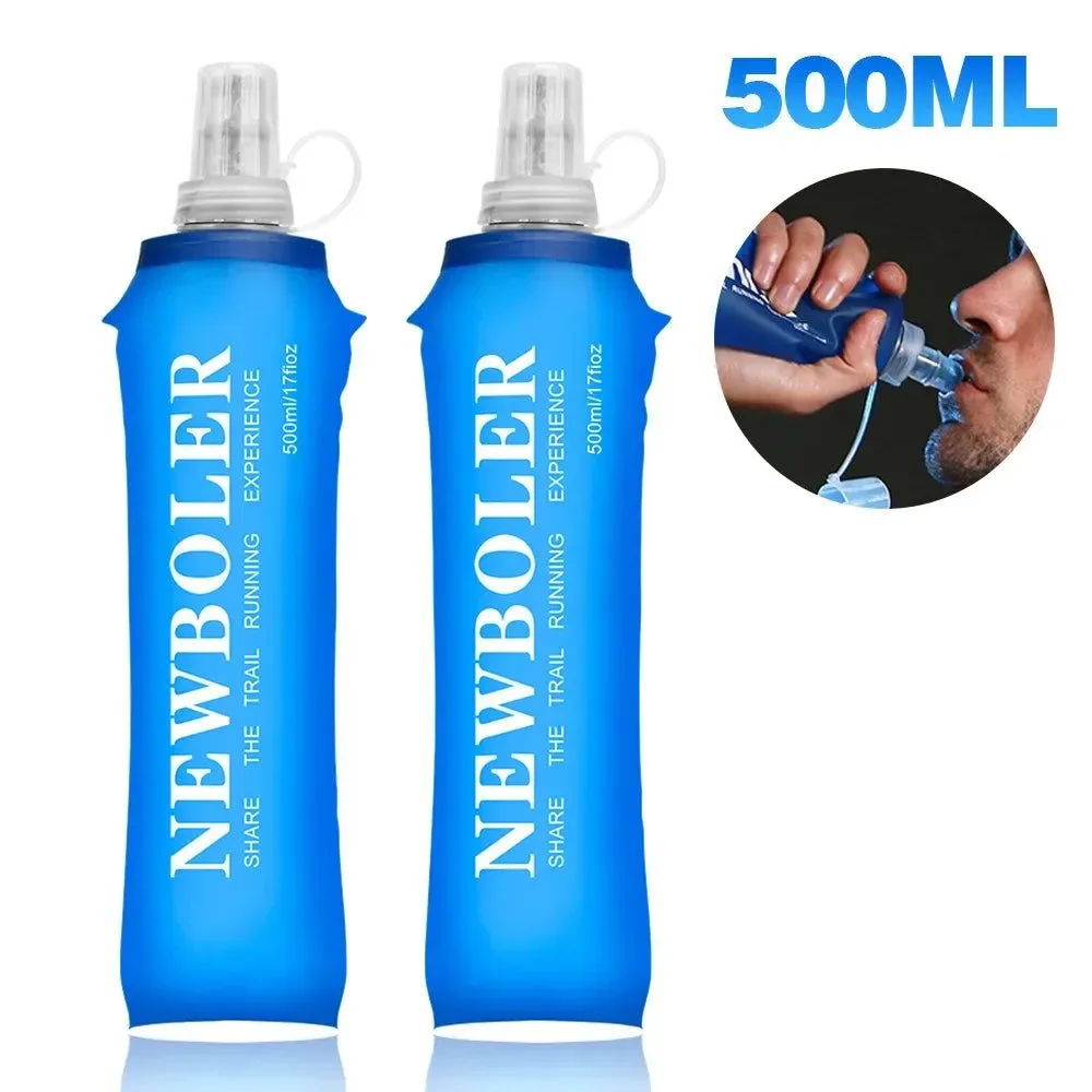 Trusted Botella de agua plegable de silicona de 500 ml mochila de hidratación portátil para actividades al aire libre viajes y correr. Effective