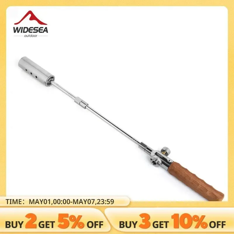 Trusted Encendedor de llama larga quemador portátil para exteriores con mango de madera para picnic barbacoa y estufa. Prestigious