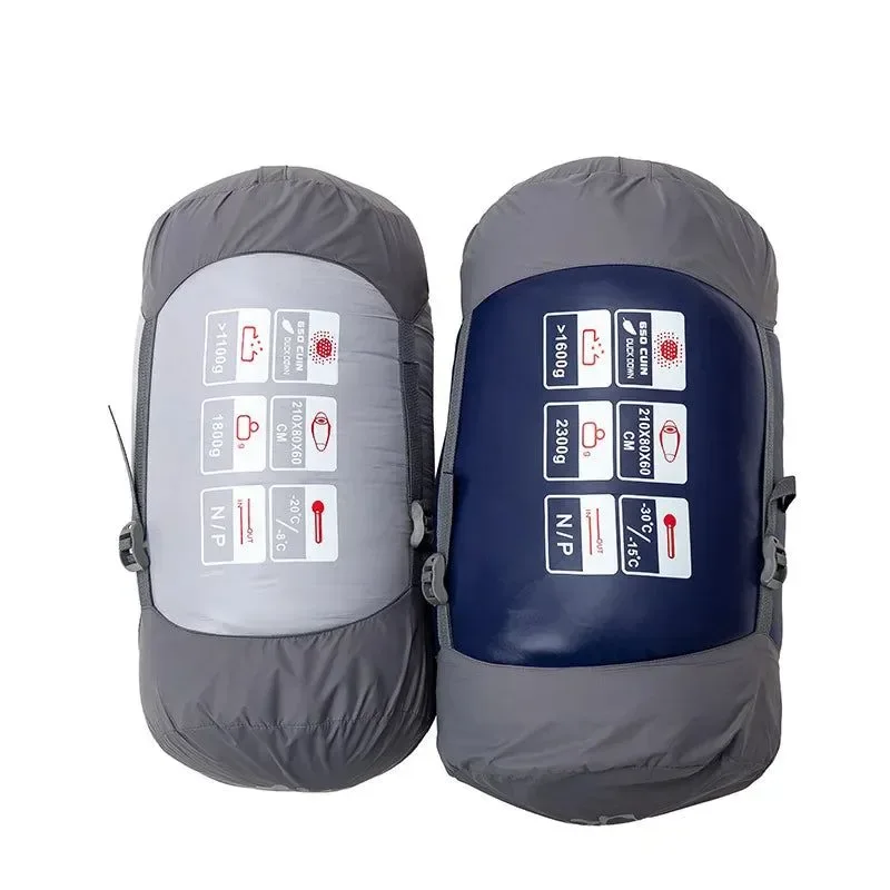 Efficient Saco de dormir ultraligero de plumón de pato tipo momia para adultos de JUNGLE KING Sustainable