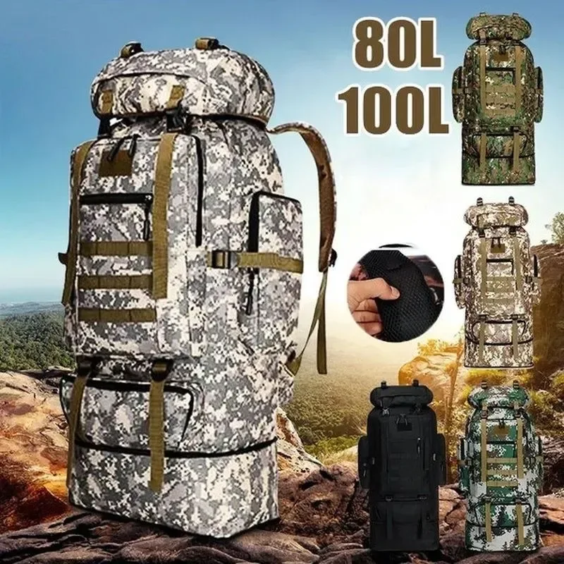 Traditional Mochila de montañismo de 80 l 100 l bolsa táctica para aventuras al aire libre Luxury