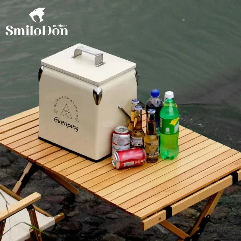 Exceptional Refrigerador portátil para acampar al aire libre SmiloDon de 13 l – a con aislamiento Eco-Friendly