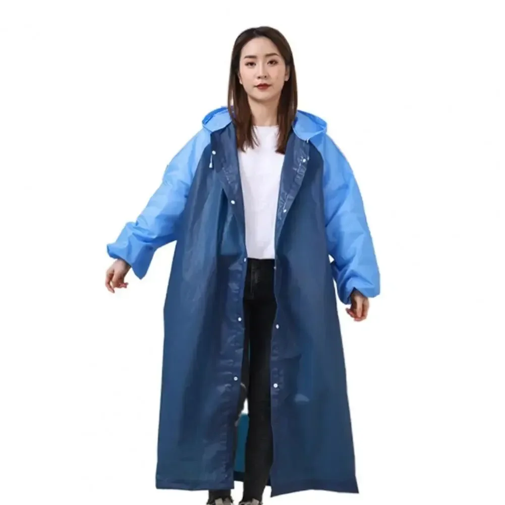 Smart Chubasquero ligero de EVA con capucha – Impermeable largo para viajes senderismo y actividades al aire libre Fast
