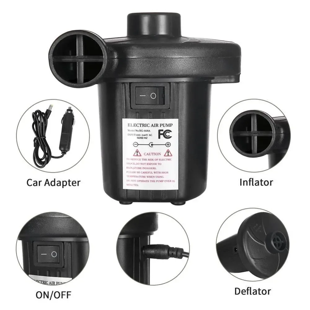 Official Bomba de aire eléctrica portátil para colchones botes y equipos inflables Minicompresor de 12 V 220 V con 3 boquillas Dependable