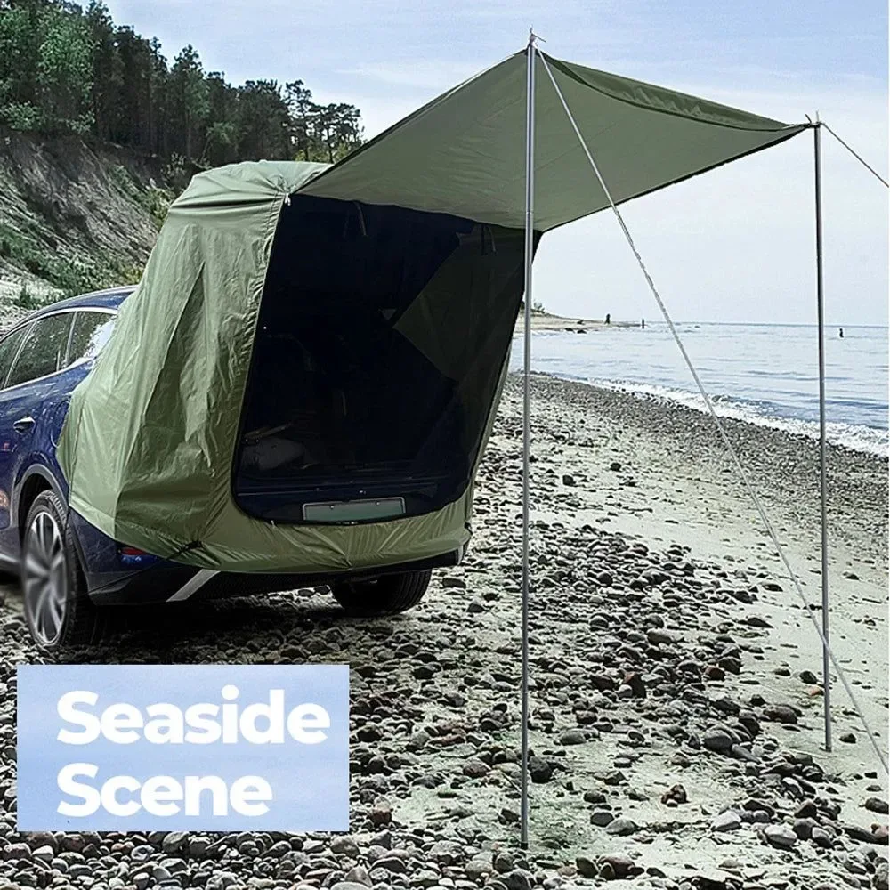 Trendy Tienda trasera para autocaravana extensión para maletero de coche con toldo y protección solar. Top-Quality